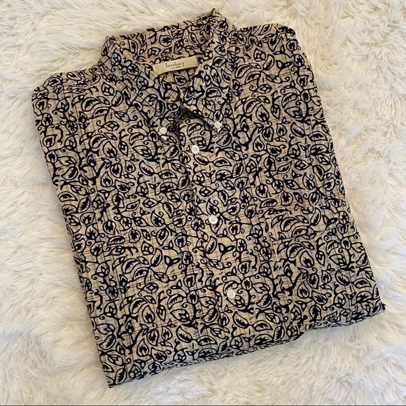 Turnbury Other - 𝅺TURNBURY Men's Cotton Short Sleeve Button Up Shirt XL